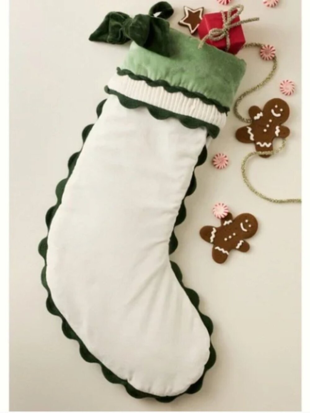 New Anthropologie Annabelle Stocking in Green